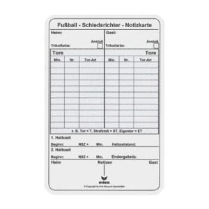 Alternative view of Match record pads, football